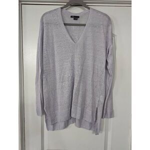 Vince Light Gray V-Neck Sweater